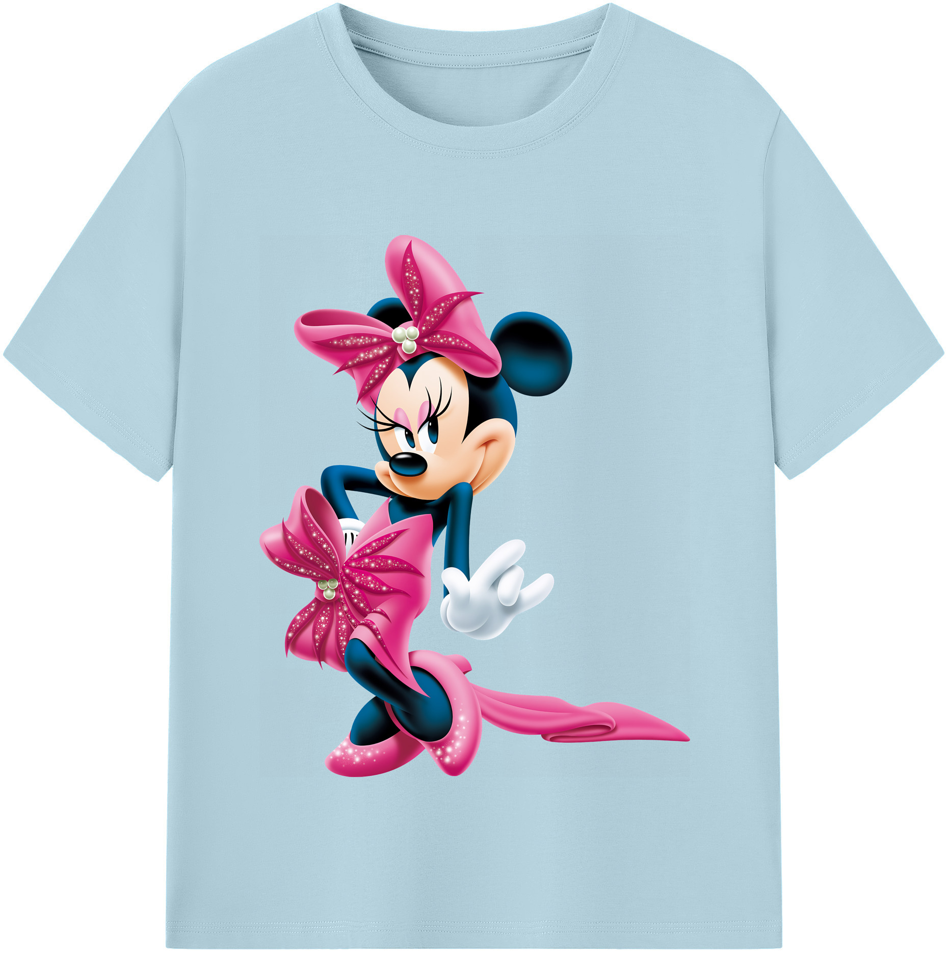 （画像用） ミッキーマウス Mickey Mouse 綿100％半袖Tシャツ（フロントプリント）